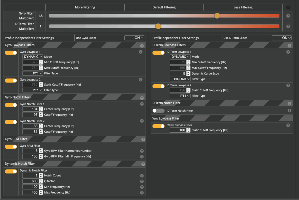 GEPRC-Cinelog30-V3-stock-filter-settings
